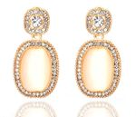 Buy Crunchy Fashion Opal Rose Gold Drop Earrings - Purplle