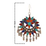 Buy Crunchy Fashion Oxidised Silver Afghan Earrings for Women - Purplle