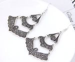 Buy Crunchy Fashion Oxidised Silver Dangle Earrings - Purplle