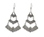 Buy Crunchy Fashion Oxidised Silver Dangle Earrings - Purplle