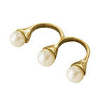 Buy Crunchy Fashion Pearl Double Finger Ring - Purplle