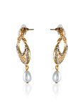Buy Crunchy Fashion Pearl Encrypt Gleam Earring - Purplle