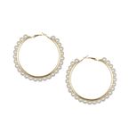 Buy Crunchy Fashion Pearl Hoops - Purplle