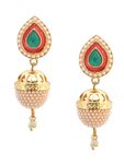 Buy Royal Bling Pearl Roundure Engrave Jhumkas - Purplle