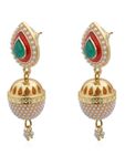 Buy Royal Bling Pearl Roundure Engrave Jhumkas - Purplle