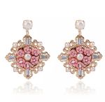 Buy Crunchy Fashion Pink Floret Dangling Earrings for Women - Purplle