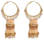 Buy Crunchy Fashion Pool Of Glowing EMraldPearly Jhumka - Purplle