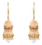 Buy Crunchy Fashion Pool Of Glowing EMraldPearly Jhumka - Purplle