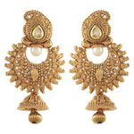 Buy Royal Bling Golden Plated Traditional Drop Earring - Purplle