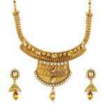 Buy Royal Bling Gold Plated Kundan Pearl Traditional Necklace - Purplle