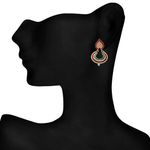 Buy Crunchy Fashion Red Green Motif ChandBali Earrings - Purplle
