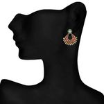 Buy Crunchy Fashion Red Green Tradtional Matka Earring - Purplle