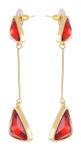 Buy Crunchy Fashion Red Trendy Triangles Statement Earrings - Purplle