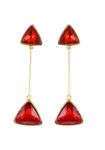 Buy Crunchy Fashion Red Trendy Triangles Statement Earrings - Purplle