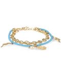 Buy Crunchy Fashion Rock N Roll Aqua Charm Bracelet - Purplle