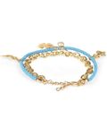 Buy Crunchy Fashion Rock N Roll Aqua Charm Bracelet - Purplle