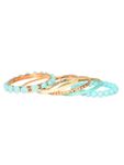 Buy Crunchy Fashion Roses Bangle set- Blue - Purplle