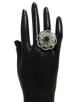 Buy Crunchy Fashion Royal Affair Green Stone Ring - Purplle
