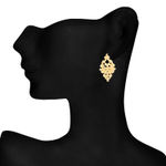 Buy Crunchy Fashion Royal Baroque Rosy Charming Earrings - Purplle