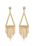 Buy Crunchy Fashion Sequence on Pyramid Golden Earring - Purplle