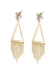 Buy Crunchy Fashion Sequence on Pyramid Golden Earring - Purplle