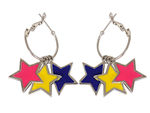 Buy Crunchy Fashion Shine Like a Star red yellow Hangging Earrings - Purplle