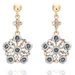 Buy Crunchy Fashion Silver Florette Pentagon Drop Earrings - Purplle