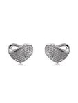 Buy Crunchy Fashion Silvery Love Earrings - Purplle