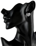 Buy Crunchy Fashion Silvery Love Earrings - Purplle