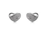 Buy Crunchy Fashion Silvery Love Earrings - Purplle