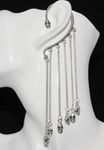 Buy Crunchy Fashion Skull Drop Ear Cuff in Silver - Purplle