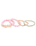 Buy Crunchy Fashion Soft Pops Peach Floral Wrap Bracelets - Purplle