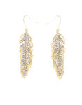 Buy Crunchy Fashion Sparkled Leaf Golden Earring - Purplle