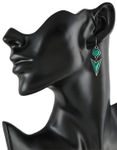 Buy Crunchy Fashion Spatial Sea Green Earring - Purplle