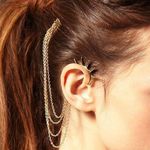 Buy Crunchy Fashion Spikes Head Chain Ear Cuff - Purplle