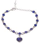 Buy Crunchy Fashion Sterling Royal Heart Bracelet - Purplle