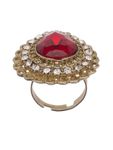 Buy Crunchy Fashion Studded Marsala Royal Finger Ring - Purplle