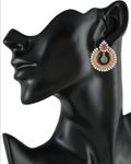 Buy Crunchy Fashion The Modish Verdant Blush ChandBali Earrings - Purplle
