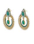 Buy Crunchy Fashion The Viridescent ChandBali Earrings - Purplle