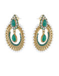 Buy Crunchy Fashion The Viridescent ChandBali Earrings - Purplle