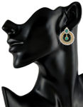 Buy Crunchy Fashion The Viridescent ChandBali Earrings - Purplle