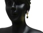 Buy Royal Bling Three Ad Row Green Drop Earrings - Purplle