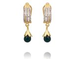Buy Royal Bling Three Ad Row Green Drop Earrings - Purplle