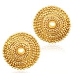 Buy Royal Bling Traditional Golden Stud Earrings - Purplle
