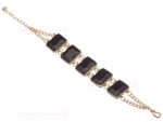 Buy Crunchy Fashion Trail Of Black Studs Bracelet - Purplle