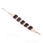 Buy Crunchy Fashion Trail Of Black Studs Bracelet - Purplle
