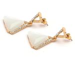Buy Crunchy Fashion Triangular Opal Drop Rose Gold Earrings - Purplle
