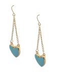 Buy Crunchy Fashion Turquoise Heart Love Earrings - Purplle