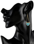 Buy Crunchy Fashion Turquoise Heart Love Earrings - Purplle