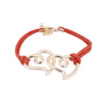 Buy Crunchy Fashion Valentine Connected Heart Coral Bracelet - Purplle